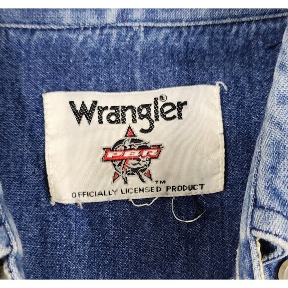 Wrangler PBR Shirt Mens XL Yellow Plaid Western Button Down Long Sleeve Vintage - Picture 3 of 10